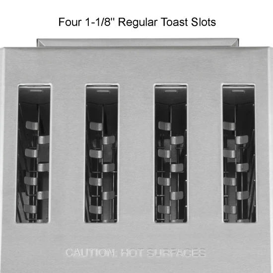 Waring WCT805B Heavy-Duty 4-Slot Commercial Toaster, 208v