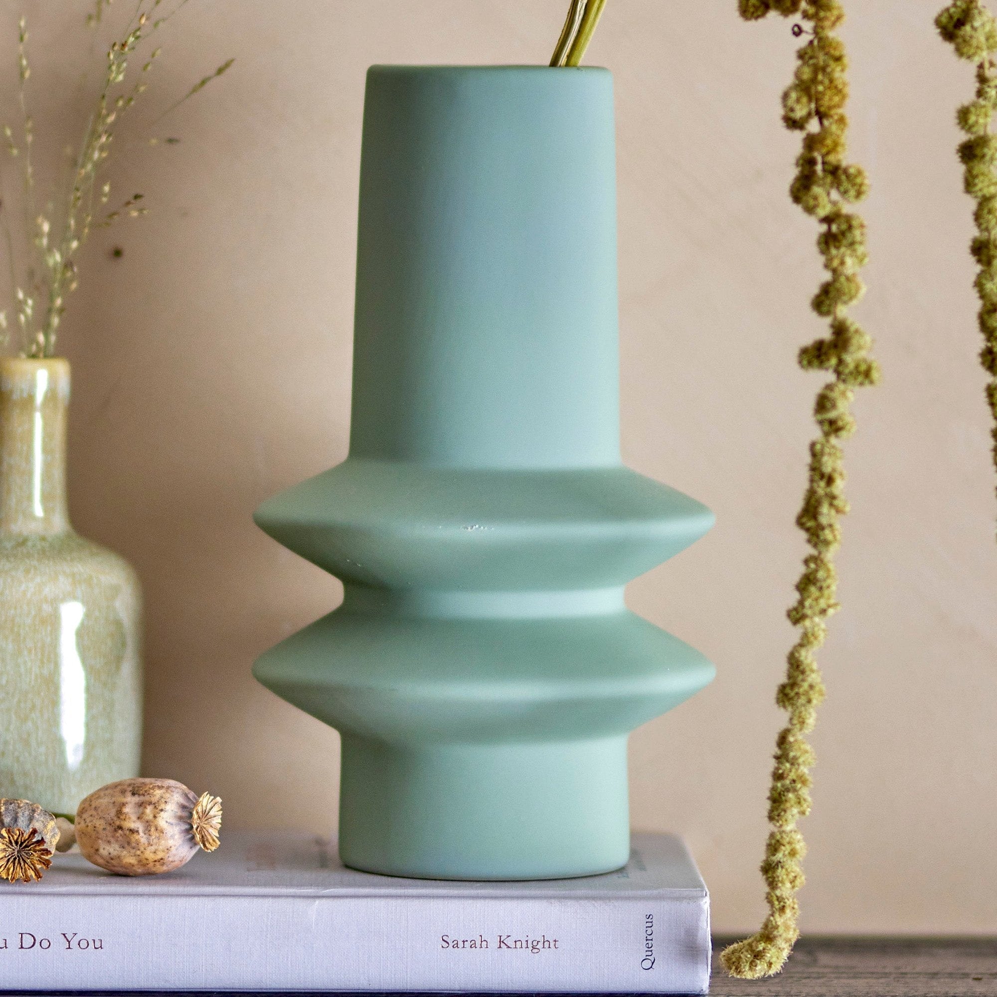 Isold Stoneware Vase | Mint Green | 22cm
