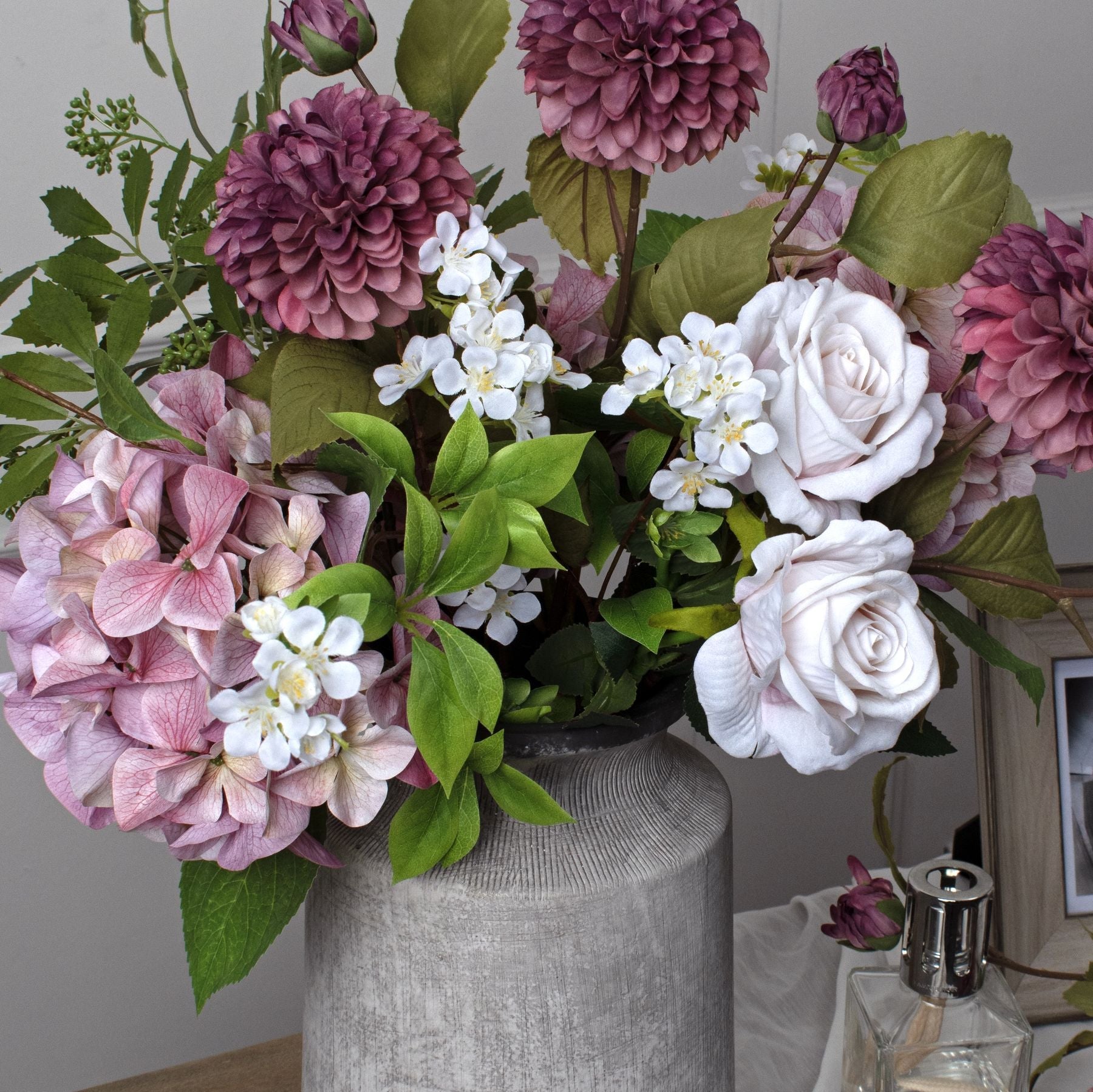 Bloomville Urn Stoneware Vase | Grey | 31cm